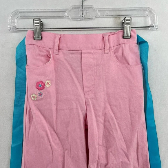 Hello Kitty Pants Kids Sz L (6X) Pink Embroidered Wide-Leg Ruffle Hem Stretch - Picture 6 of 12